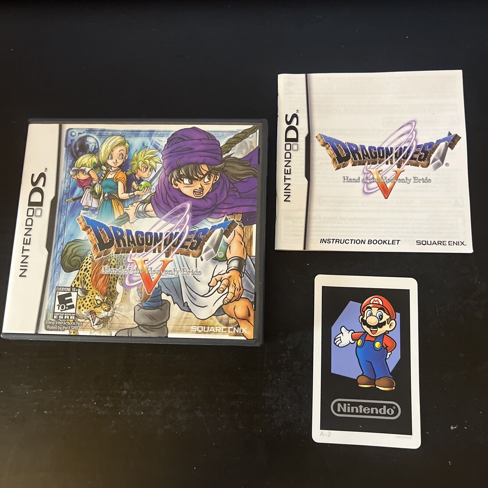Dragon Quest V Hand of the Heavenly Bride Nintendo DS Game *Box & Man