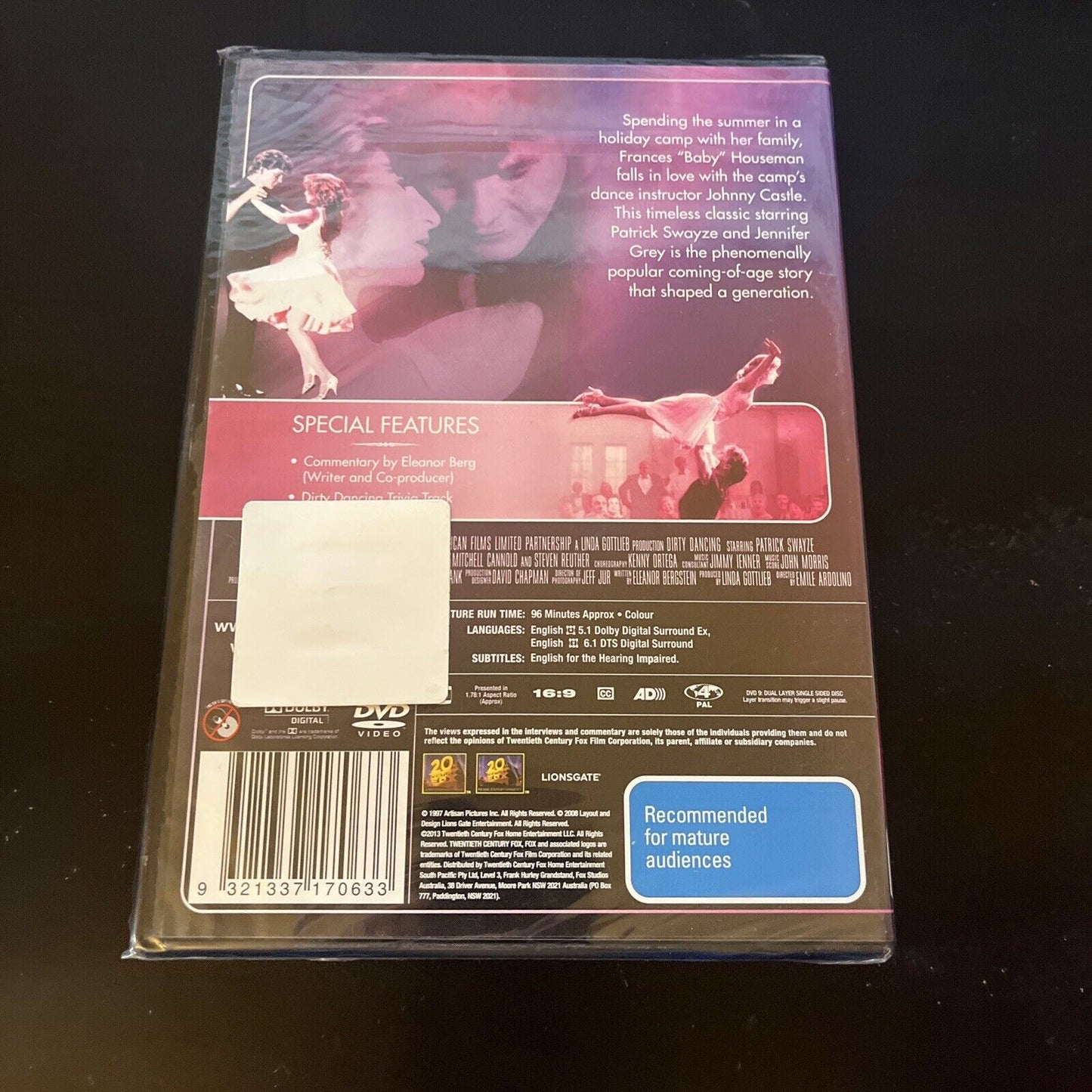 *New Sealed* Dirty Dancing (DVD, 1987) Patrick Swayze, Jennifer Grey Region 4