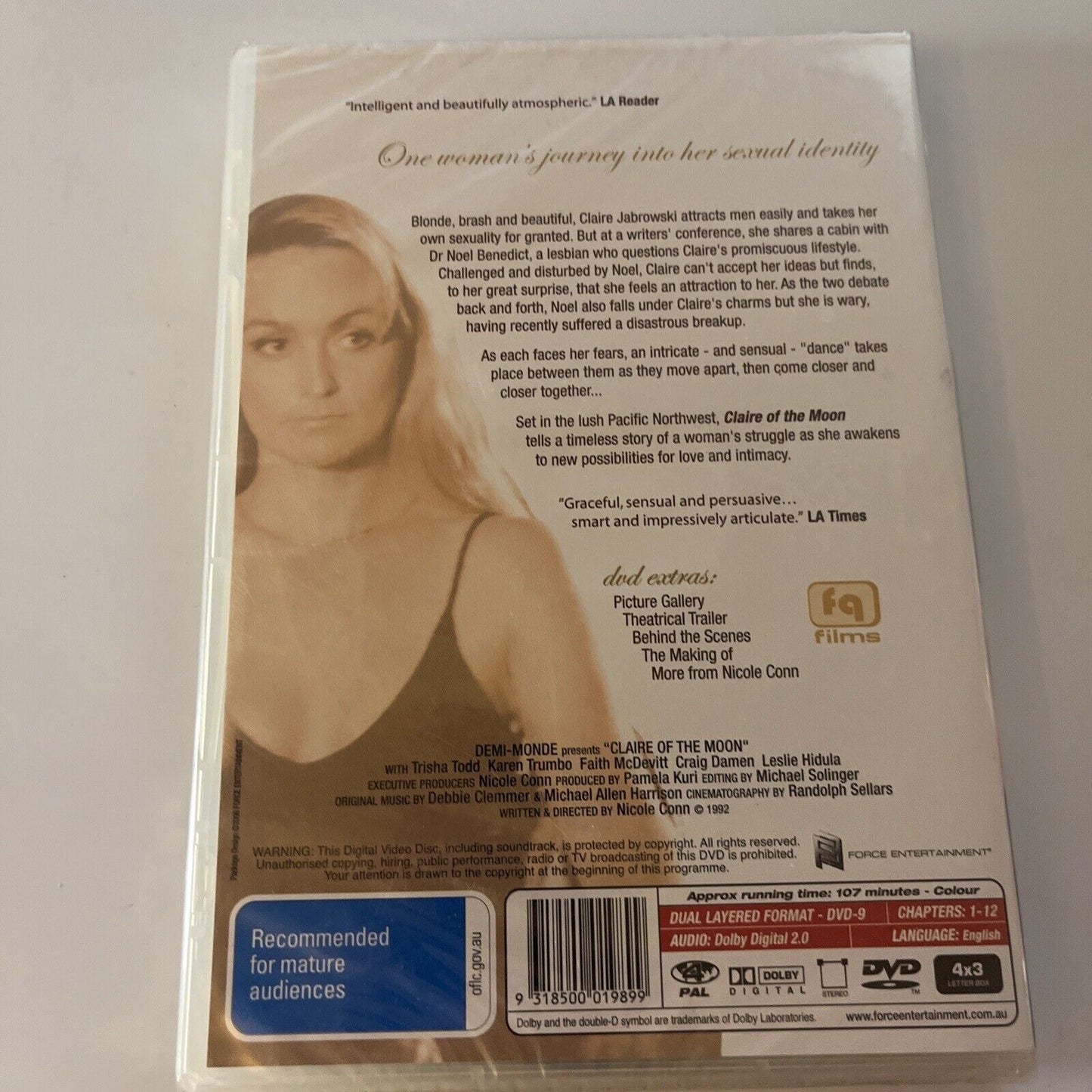 Claire Of The Moon (DVD, 1992) Faith Mcdevitt, Region 4 *New Sealed*