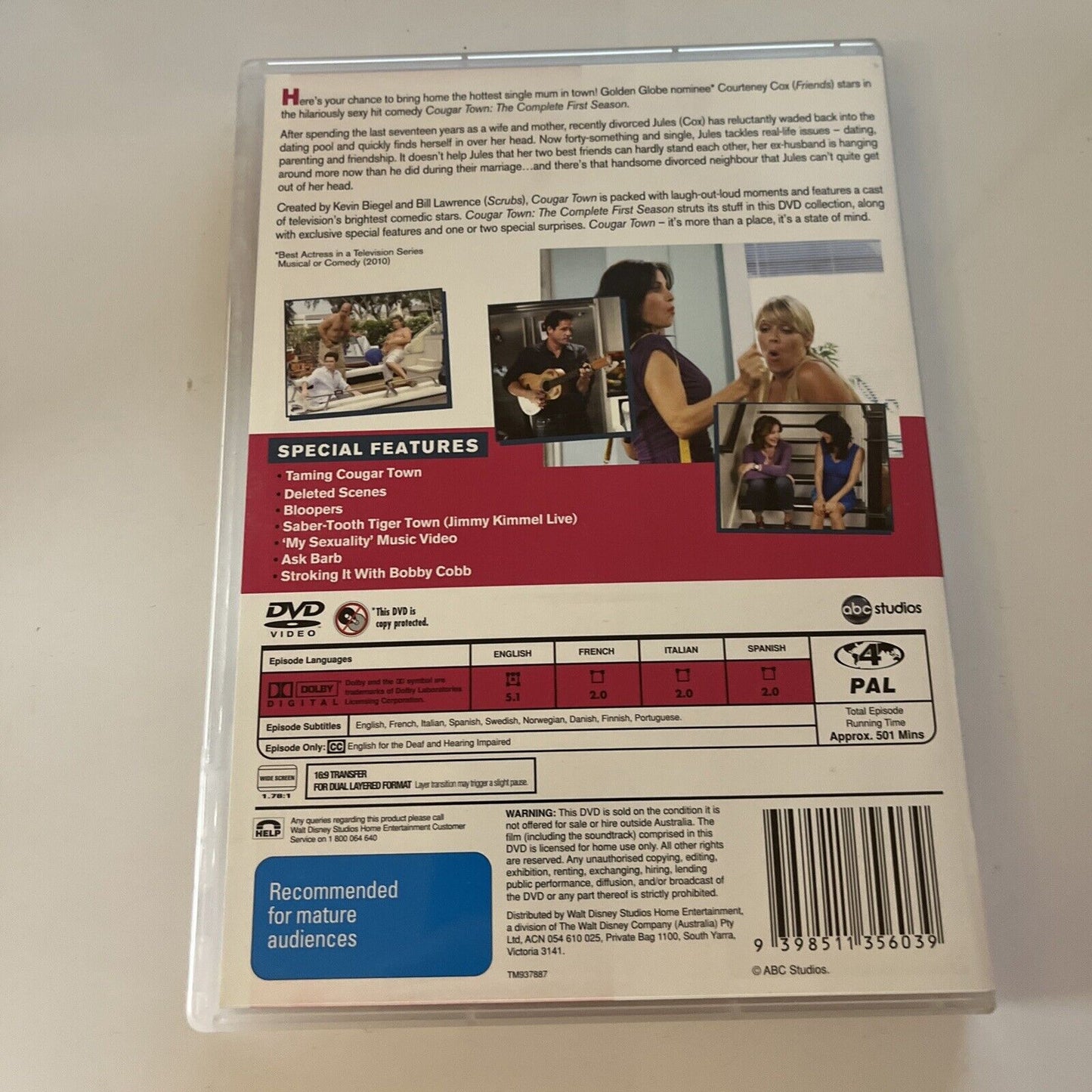 Cougar Town : Season 1 (DVD, 2009, 4-Disc) Courteney Cox NEW Region 4