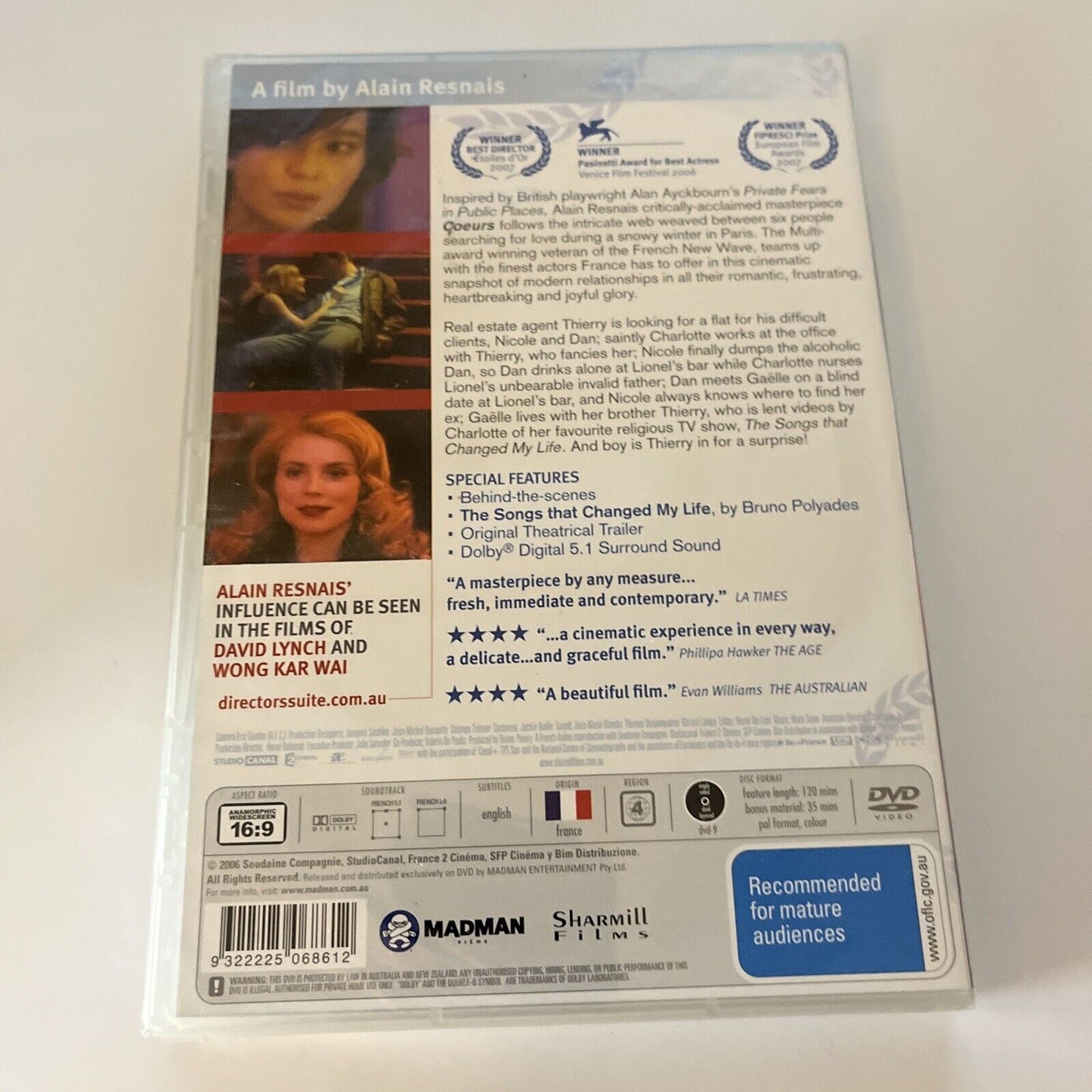 Coeurs - Promo Version (DVD, 2006) Region 4 *New Sealed*