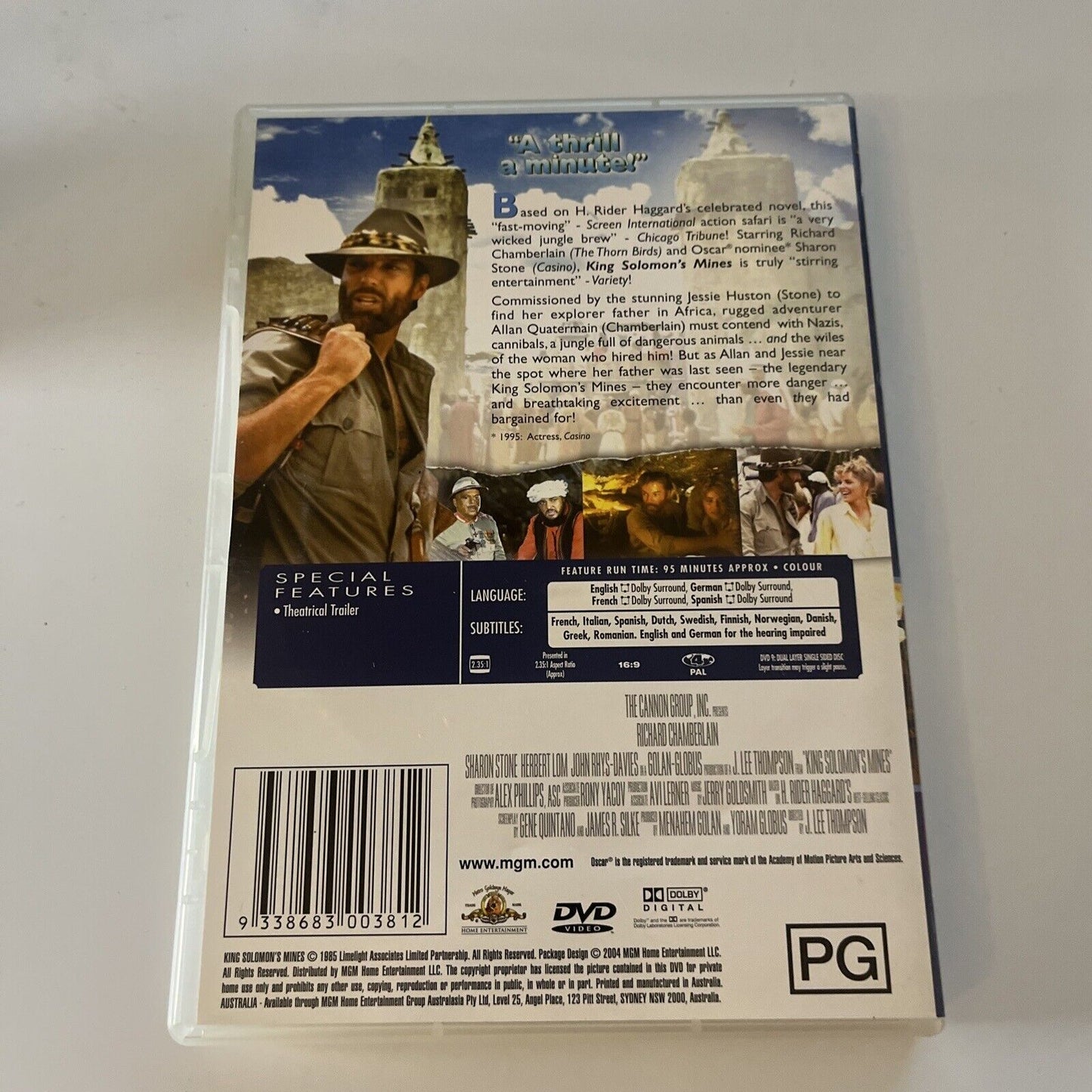 King Solomon's Mines (DVD, 1985) Sharon Stone, Richard Chamberlain Region 4