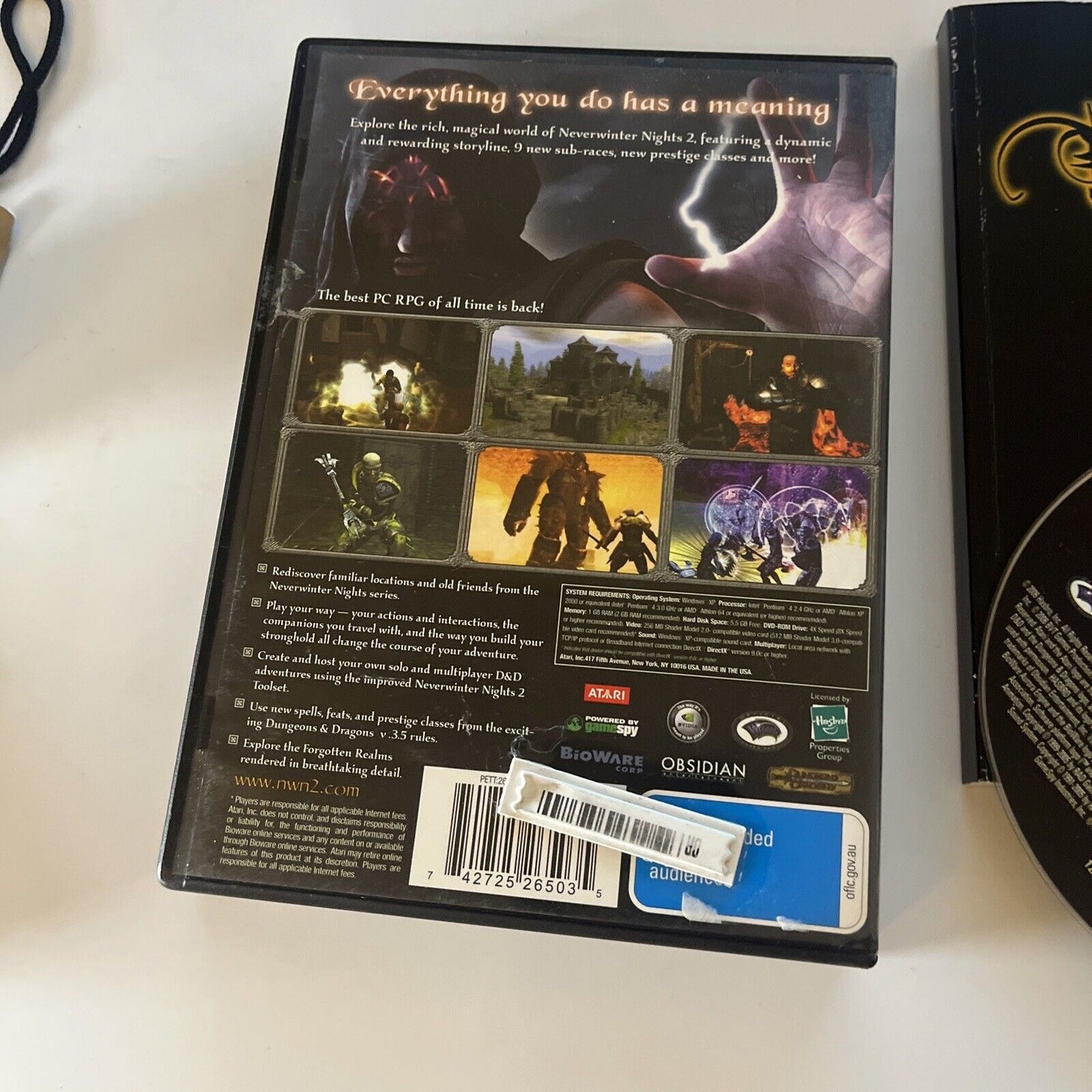 Neverwinter Nights 2 - Forgotten Realms PC DVD-ROM Windows XP + Manual