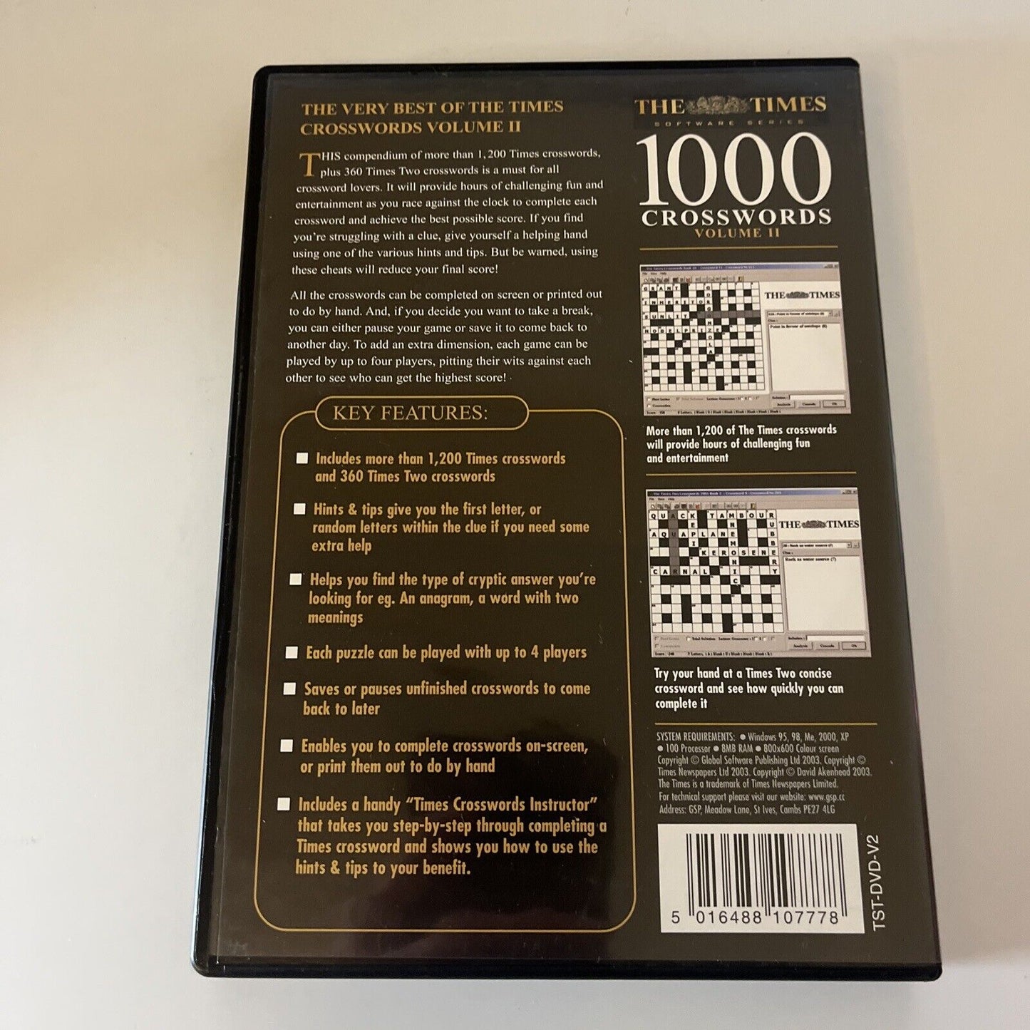 The Times - 1000 Crosswords Volume 2 PC CDROM NEW