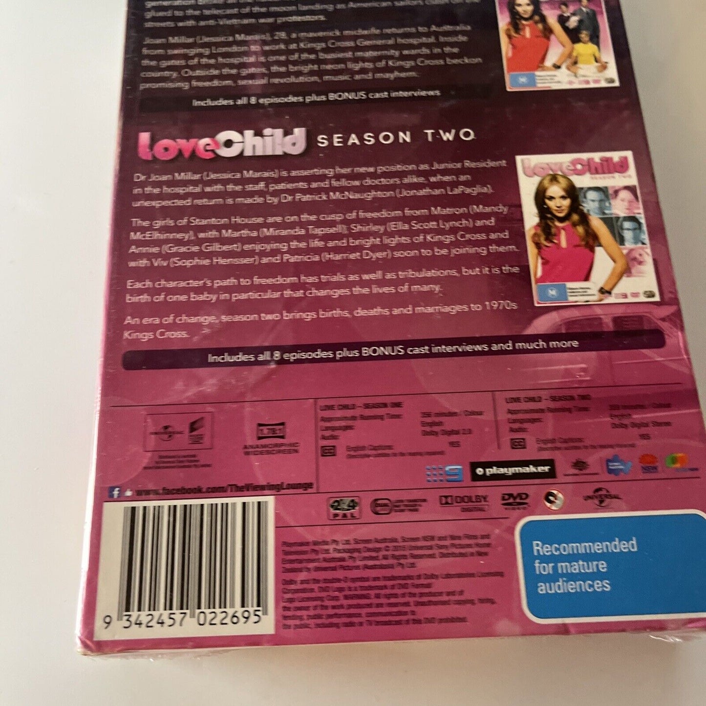 Love Child Season 1 & 2 (DVD, 2015, 4-Disc) Jessica Marais NEW Region 4 &2