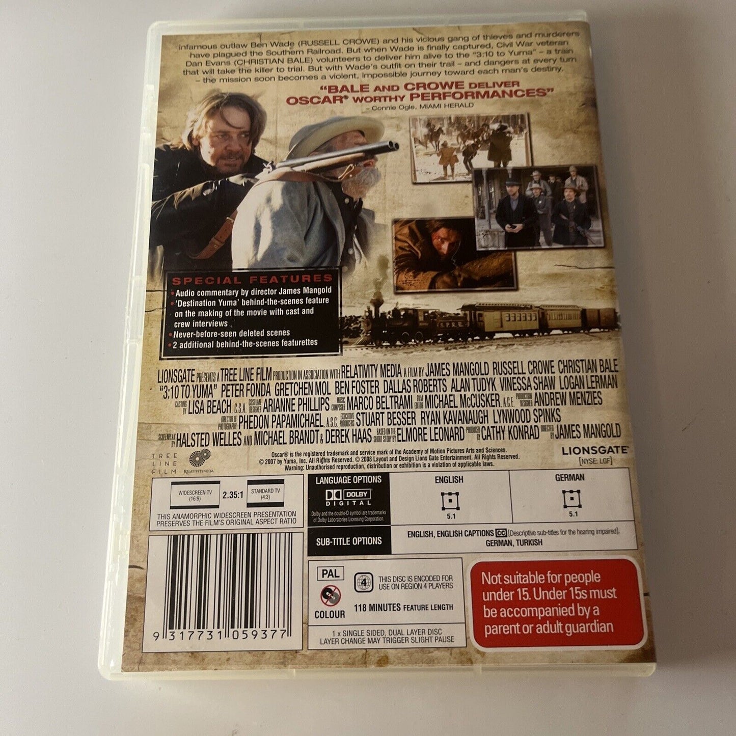 3:10 To Yuma (DVD, 2007) Russell Crowe, Christian Bale NEW Region 4