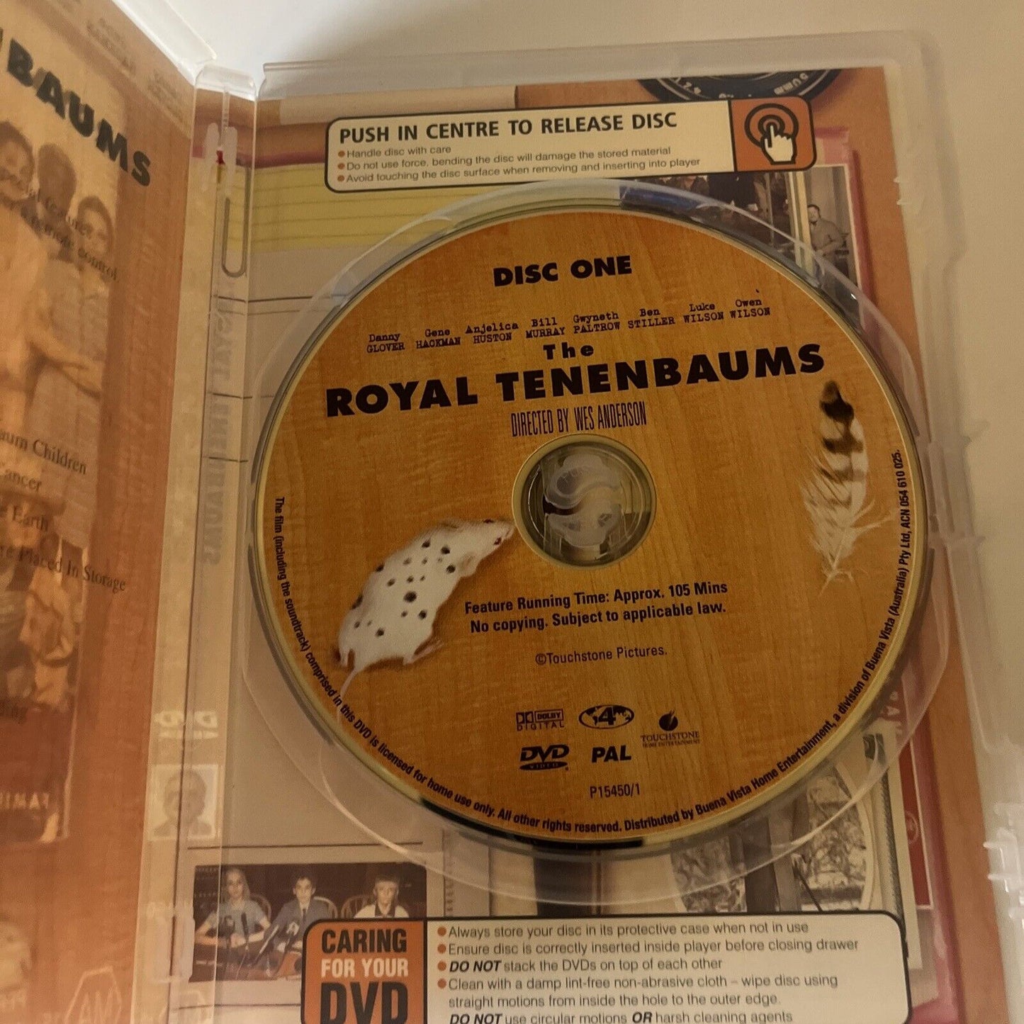 The Royal Tenenbaums (DVD, 2001) Gene Hackman, Bill Murray, Ben Stiller Region 4