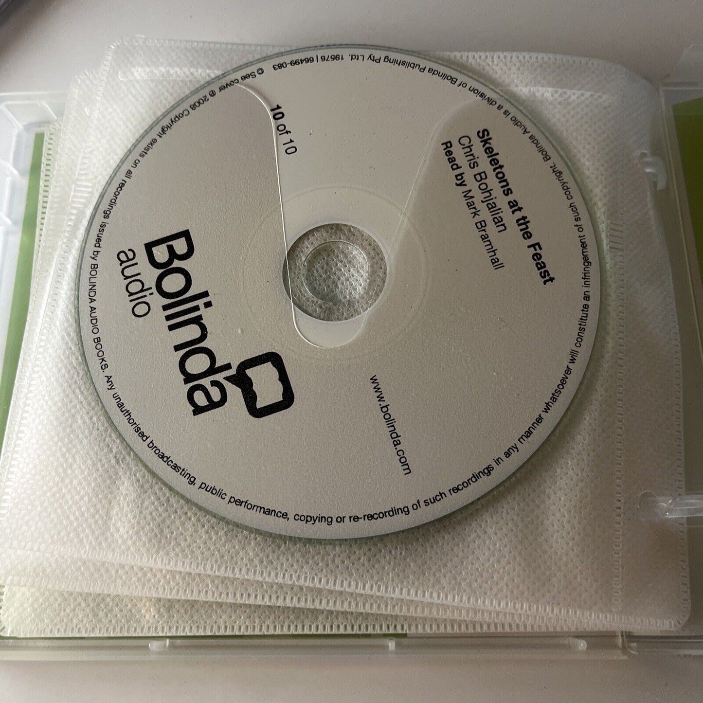 Skeletons at the Feast by Chris Bohjalian (Audiobook CD, 2008, 10-Disc)