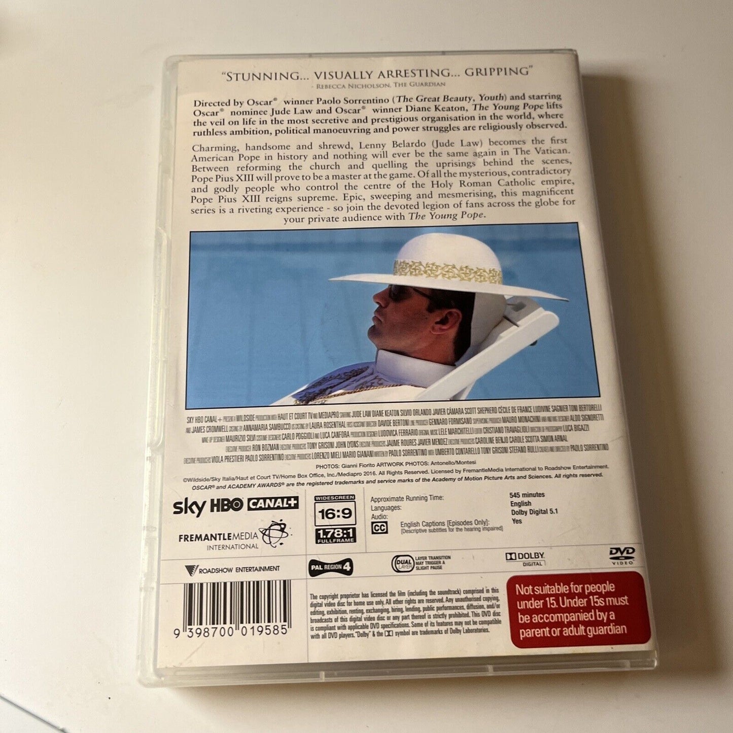 The Young Pope - Series 1 (DVD, 2016, 4-Disc) Jude Law NEW Region 4