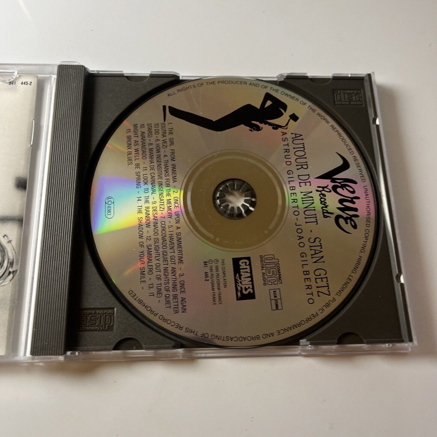 Stan Getz and Joao Gilberto - Gitanes Jazz (CD, 1989)