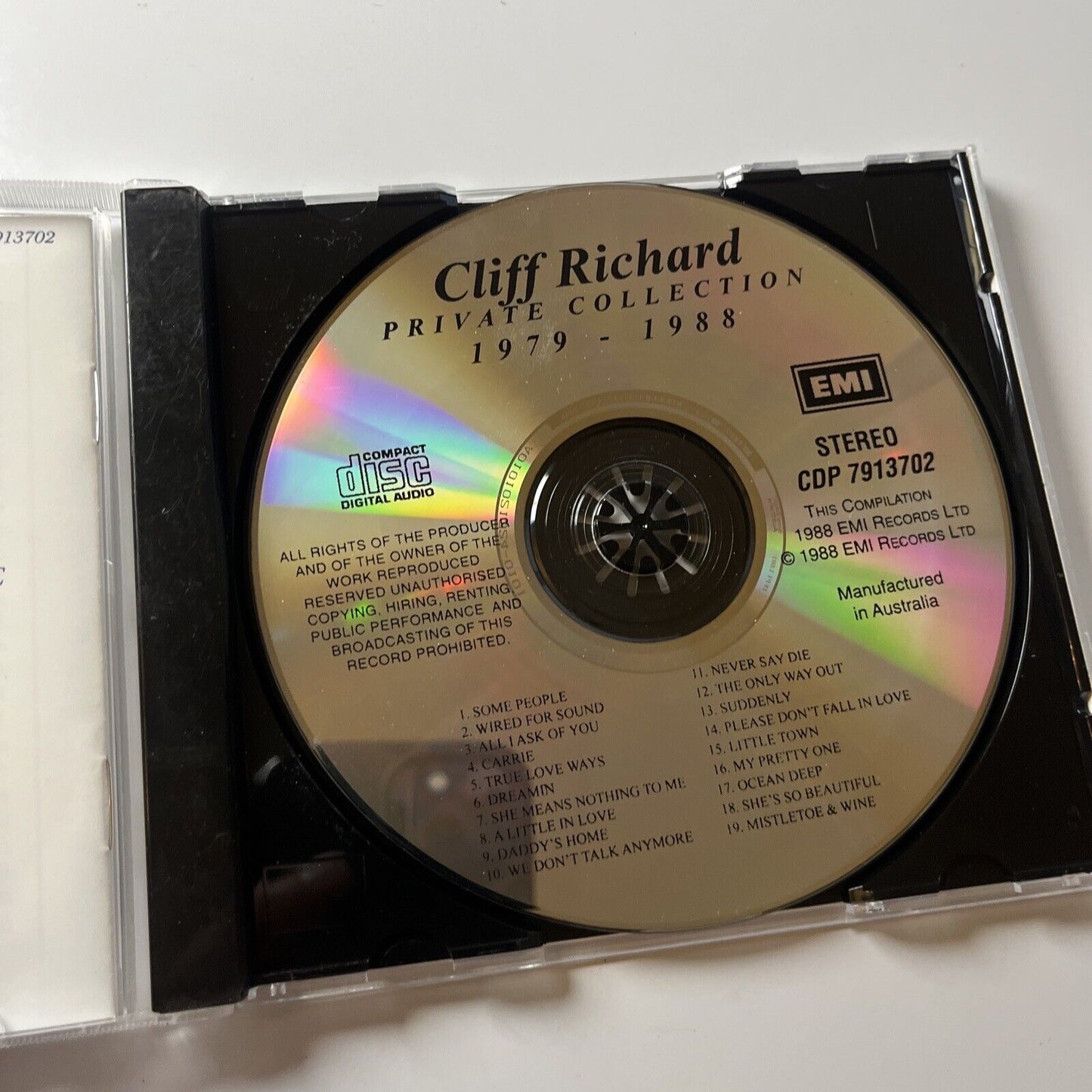Cliff Richard - Private Collection: His Personal Best 1979-1988 (CD, 1992)
