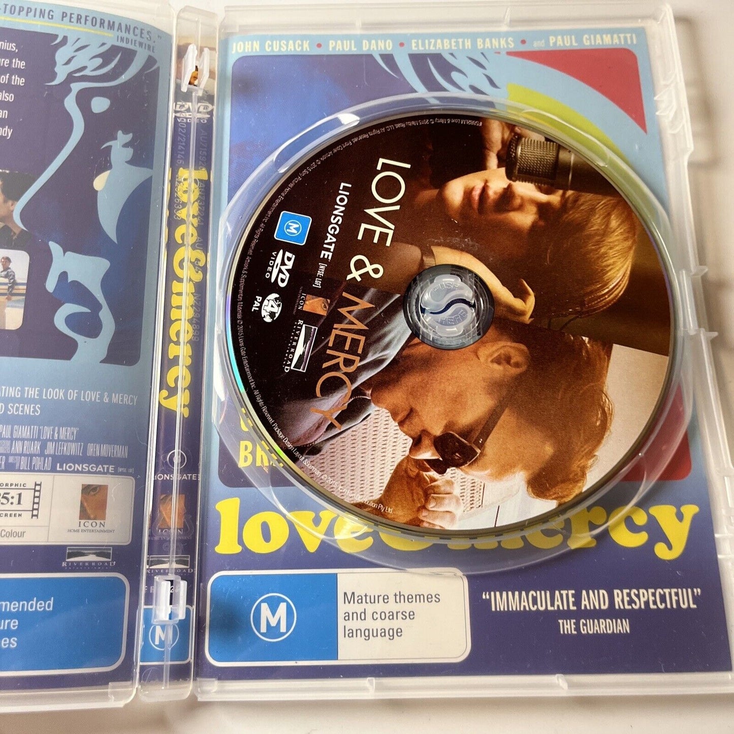 Love & Mercy (DVD, 2015) Paul Dano, Paul Giamatti, John Cusack Region 4