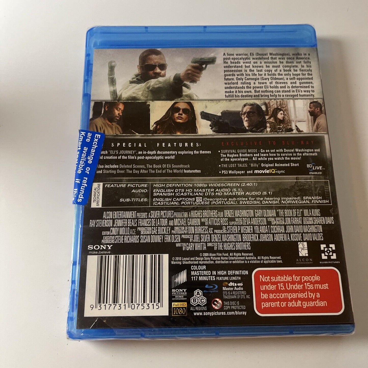 The Book Of Eli (Blu-ray, 2010) Denzel Washington All Regions *New Sealed*