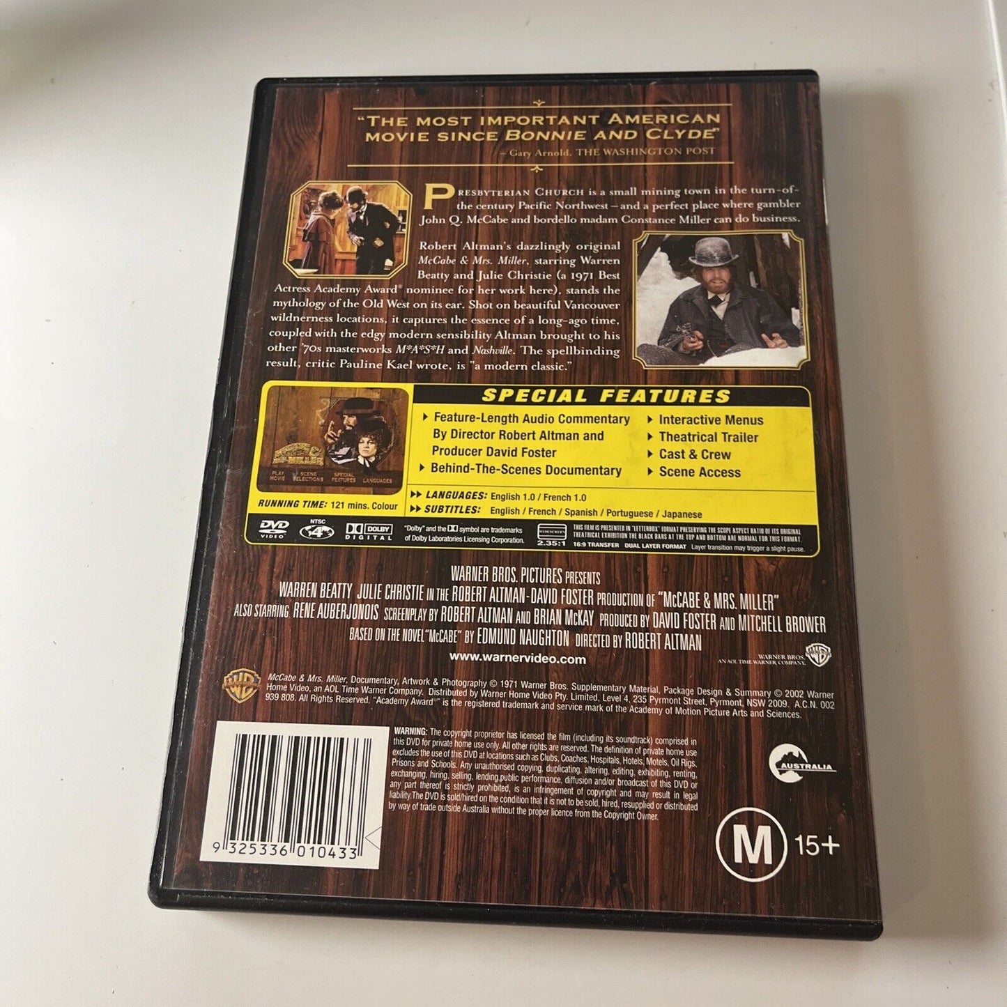 McCabe And Mrs. Miller (DVD, 1971) Julie Christie, Warren Beatty NEW Region 4