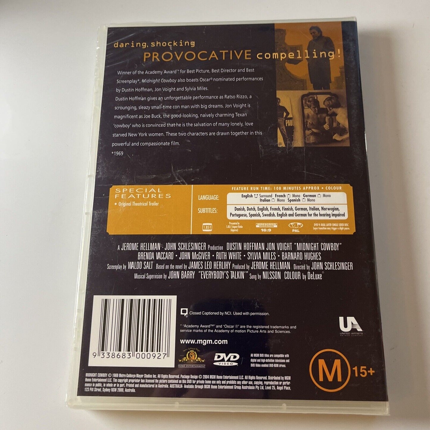 Midnight Cowboy (DVD, 1969) Jon Voight, Dustin Hoffman Region 4 *New Sealed*