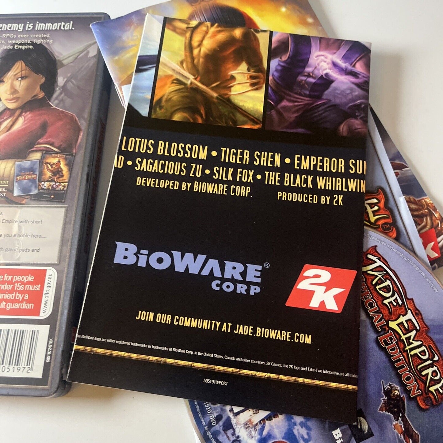 Jade Empire Special Edition Steelbook 2007 PC DVD-ROM Windows RPG Game Complete