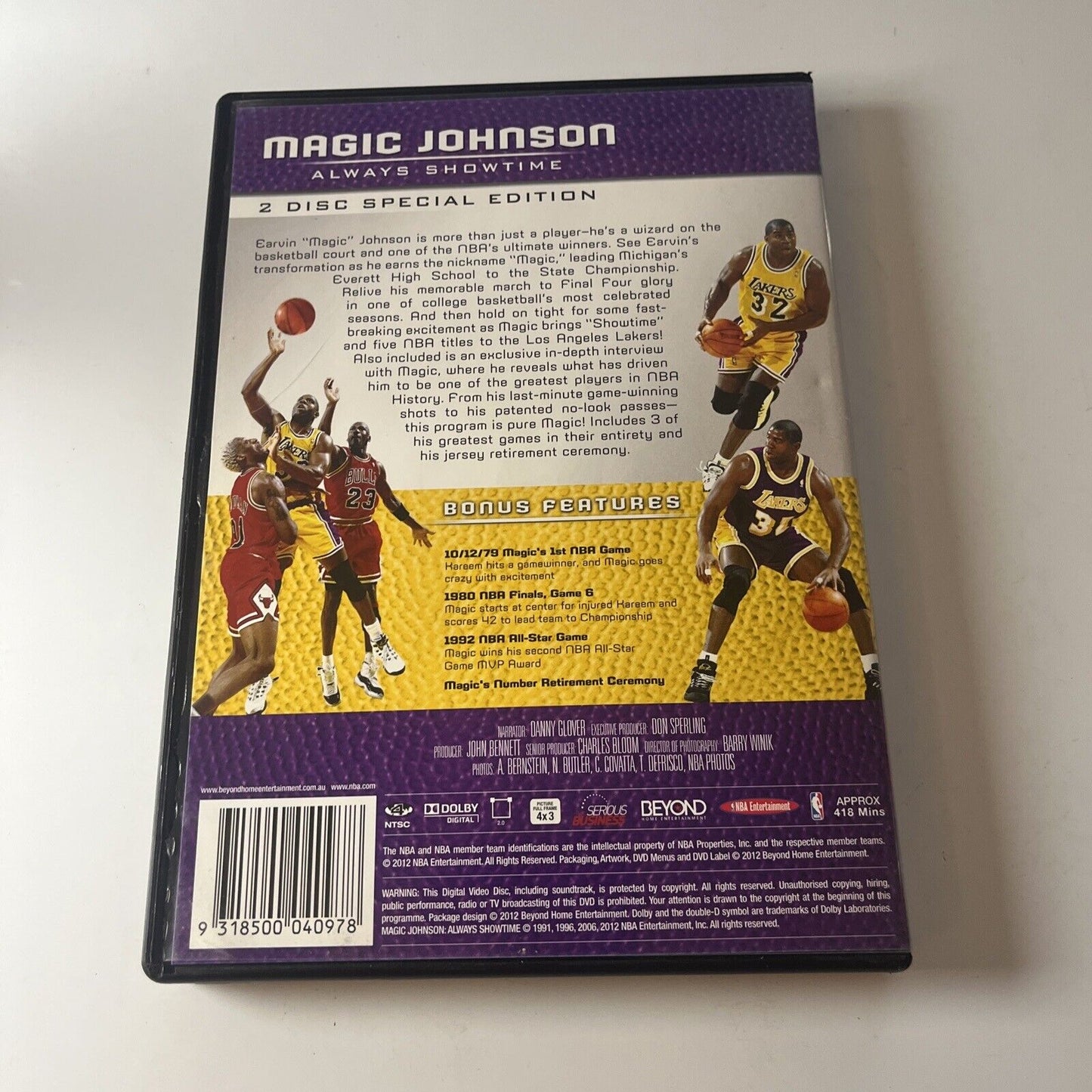 Magic Johnson Always Showtime NBA (DVD, 1994, 2-Disc) Region 4 NEW