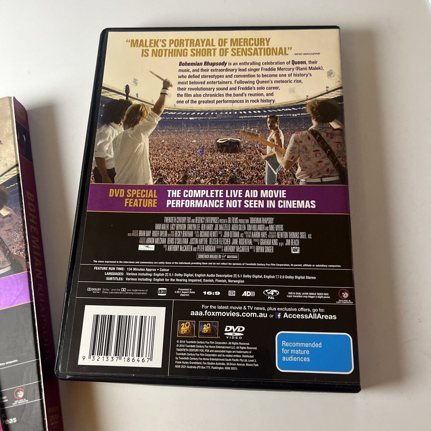 Bohemian Rhapsody (DVD, 2019) Limited Edition with 28 Page Booklet Region 4