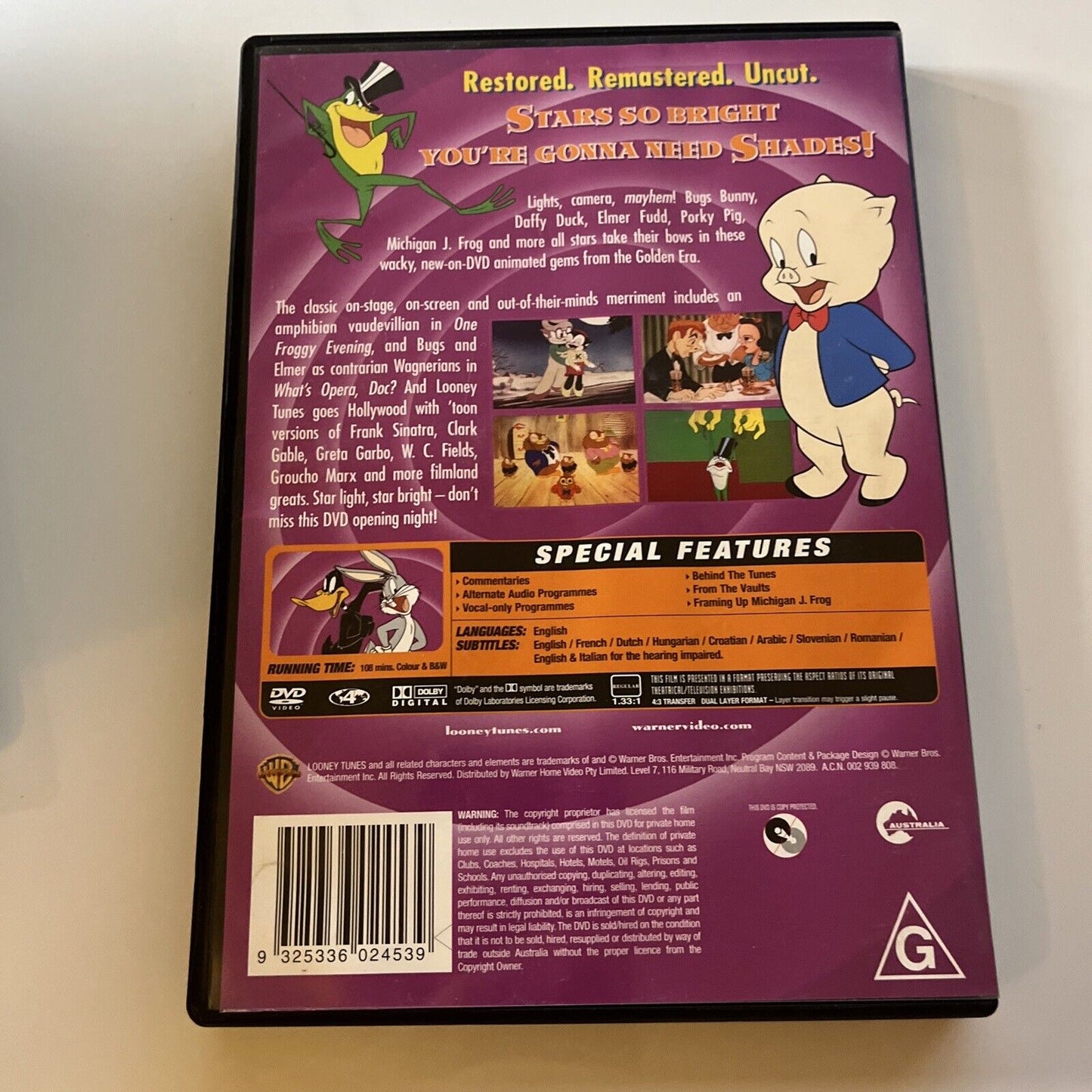 Looney Tunes All Star Collection 1,2,3 (DVD, 2003, 3-Disc) Region 4