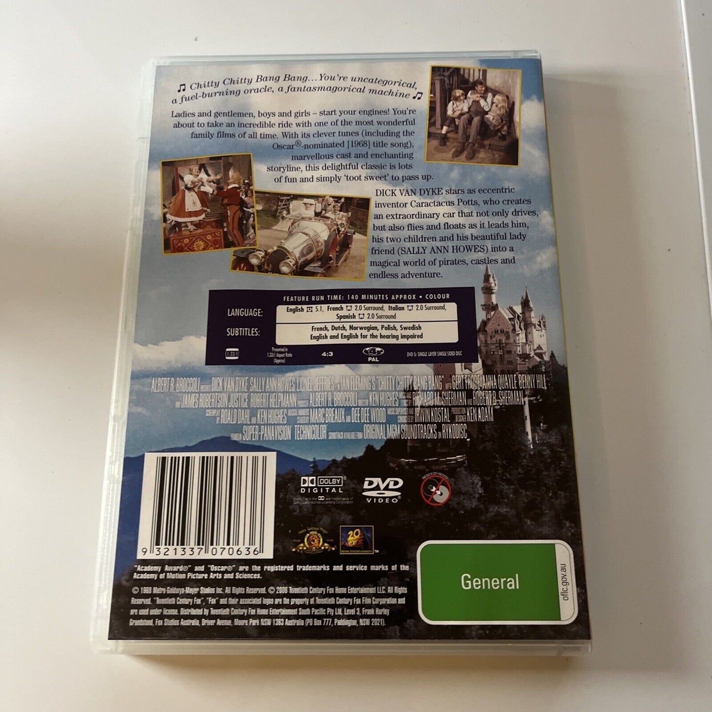 Chitty Chitty Bang Bang (DVD, 1968) Dick Van Dyke, Sally Ann Howes Region 4 NEW