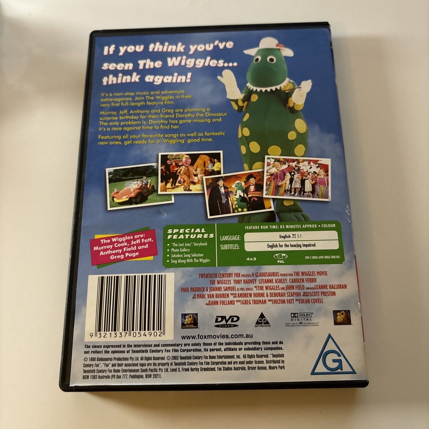 The Wiggles Movie (DVD, 1998) Region 4