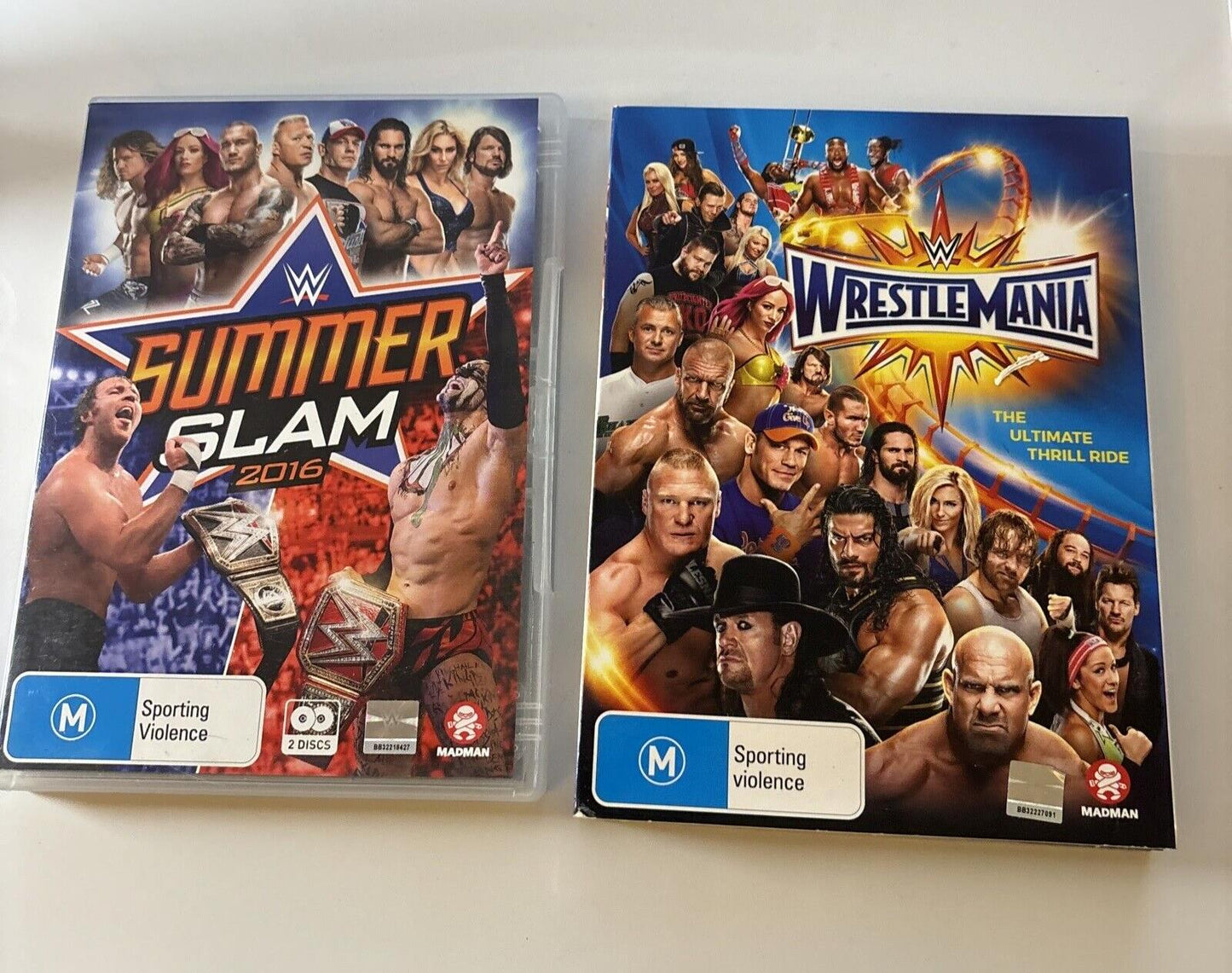 WWE Wrestle Mania 2017 / WWE Summer Slam 2016 (DVD, 2017, 5-Disc) Region 4