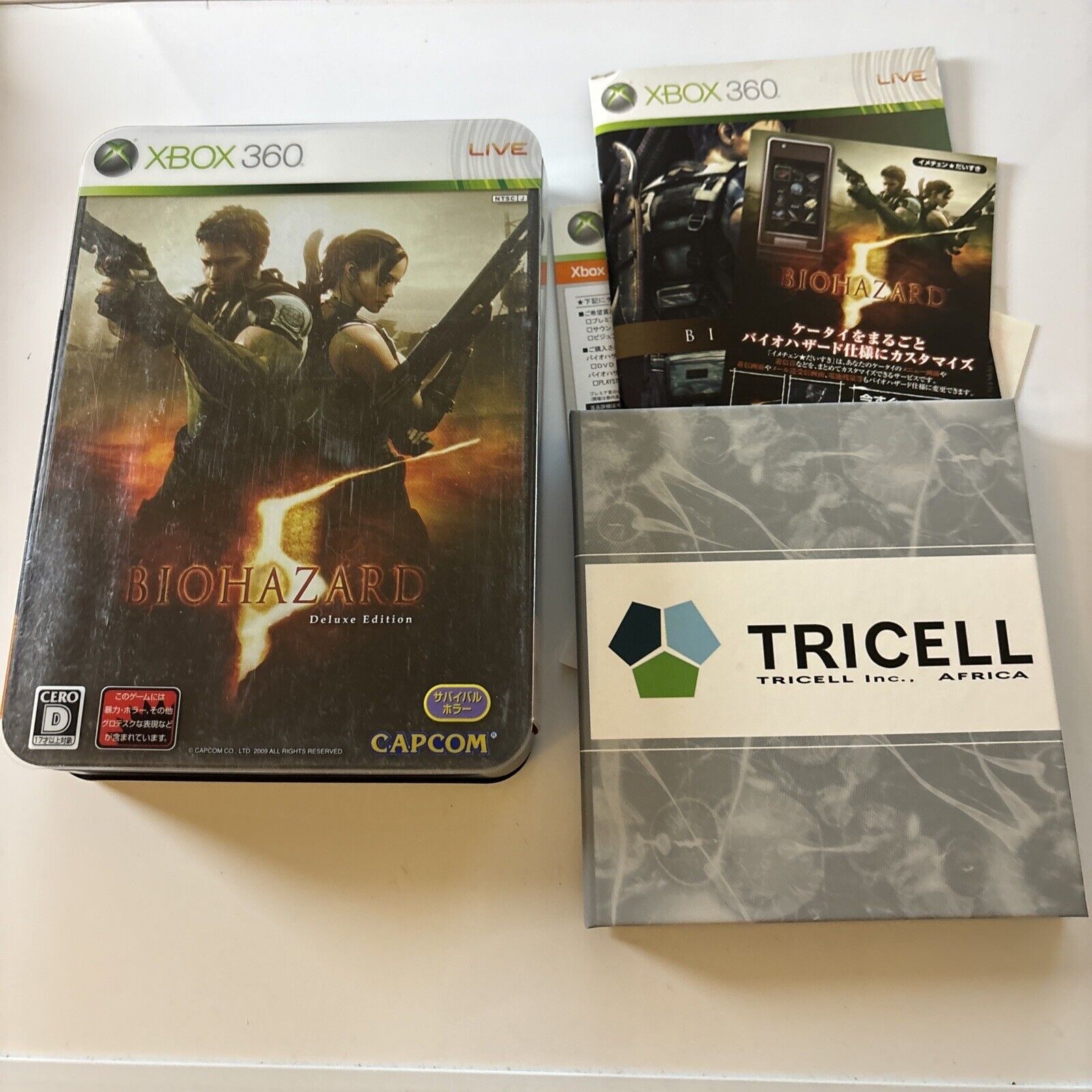 Biohazard 5 Deluxe Edition Metal Case Microsoft XBOX 360 NTSC-J