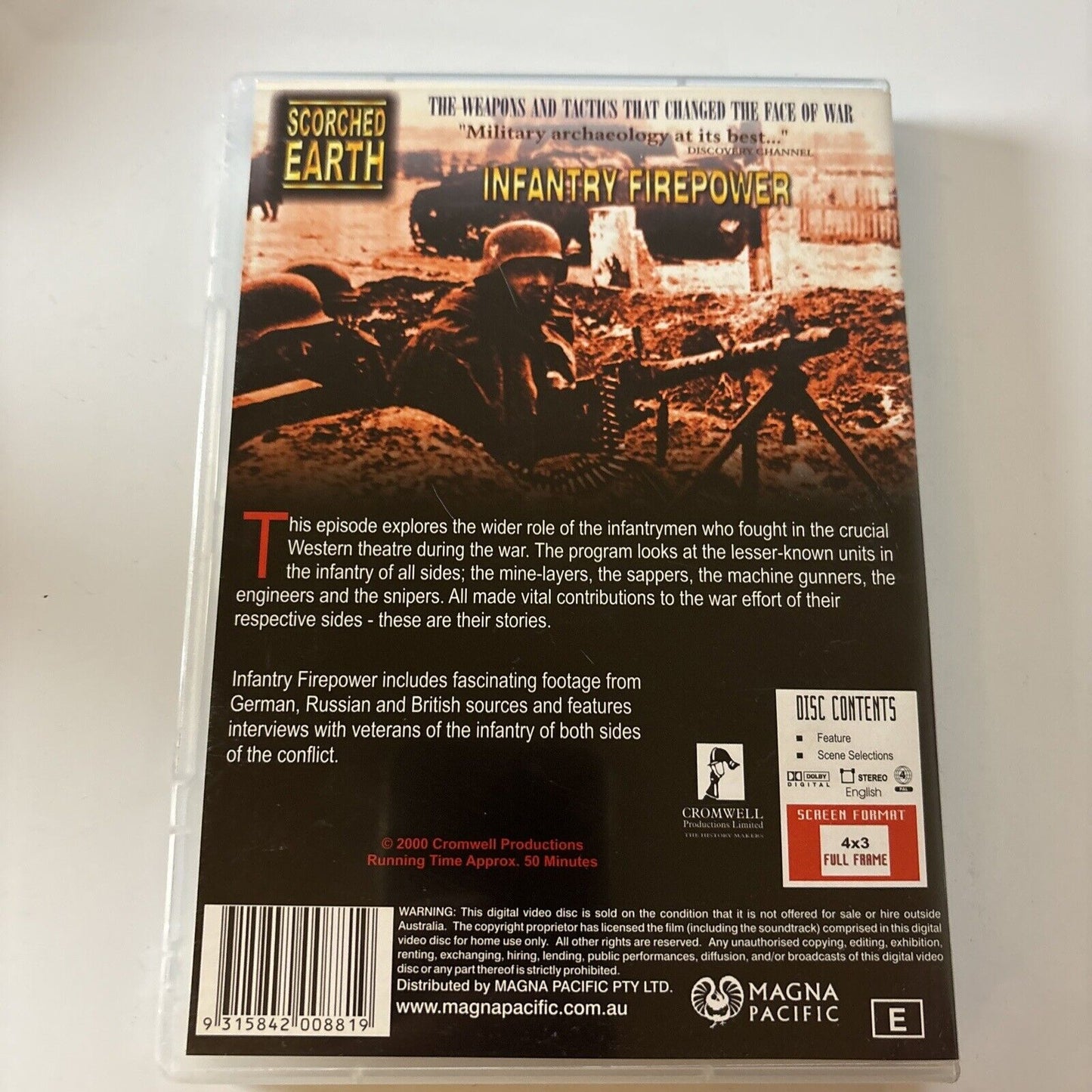 Scorched Earth - Infantry Firepower (DVD, 2000) War Documentary Region 4 NEW