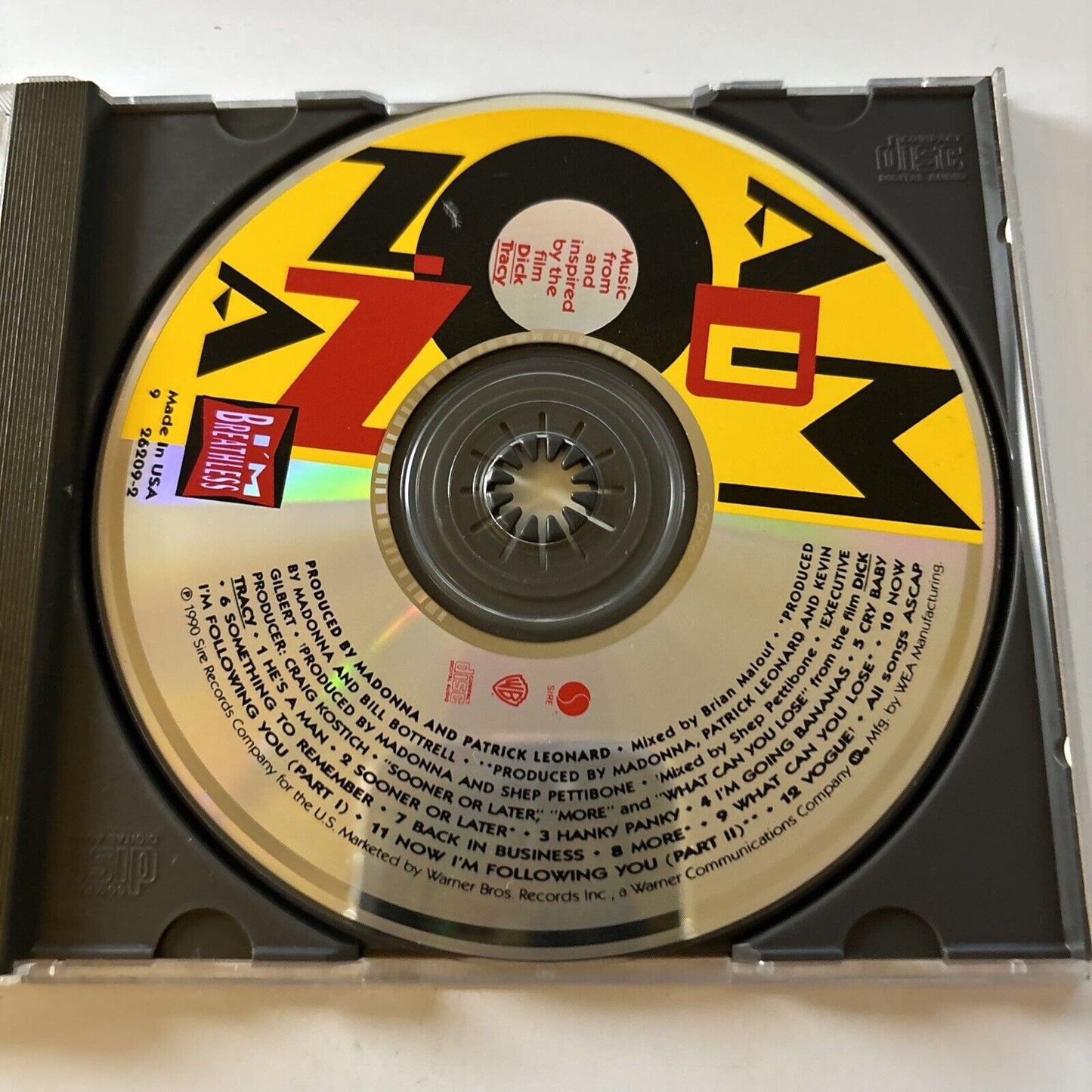 Madonna – I'm Breathless & Music from Dick Tracy Film (CD, 1990)