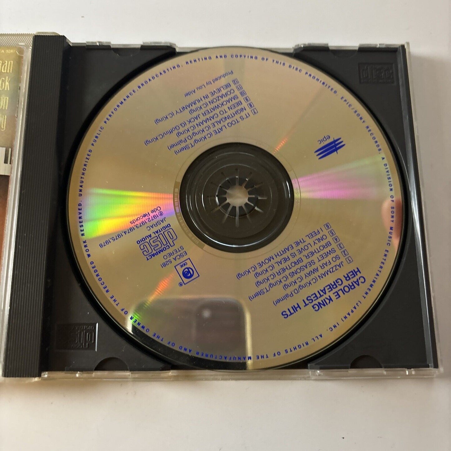 Carole King - Her Greatest Hits (CD, 1978) Japan Esca-5281