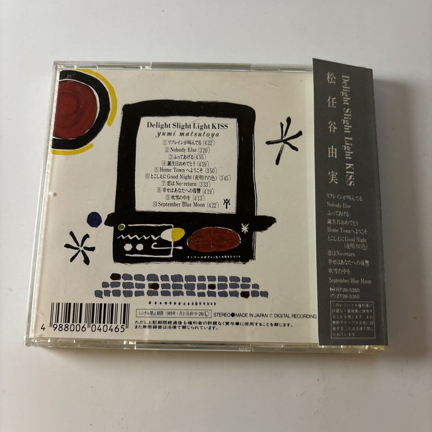 Yumi Matsutoya - Delight Slight Light Kiss (CD, 1988) Obi Japan Ct32-5350
