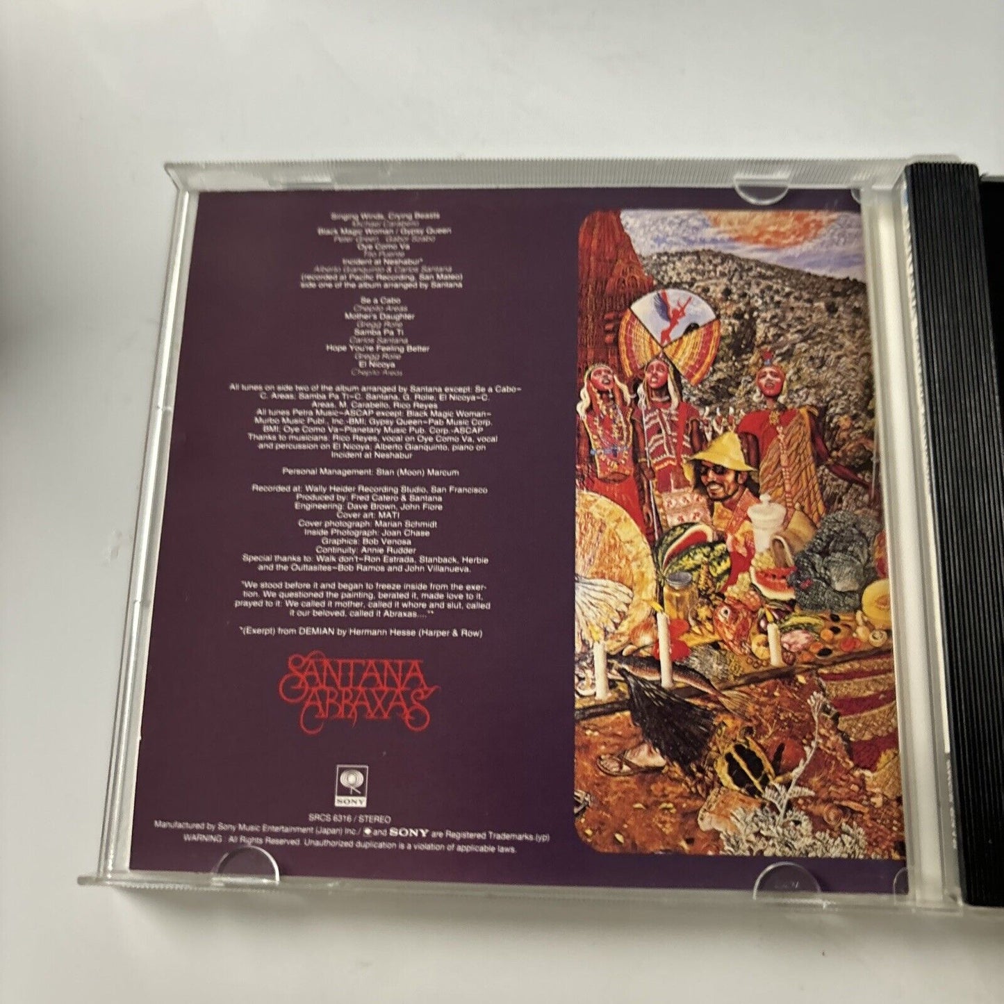 Santana - Santana Abraxas (CD, 1993) Obi Japan Srcs-6316