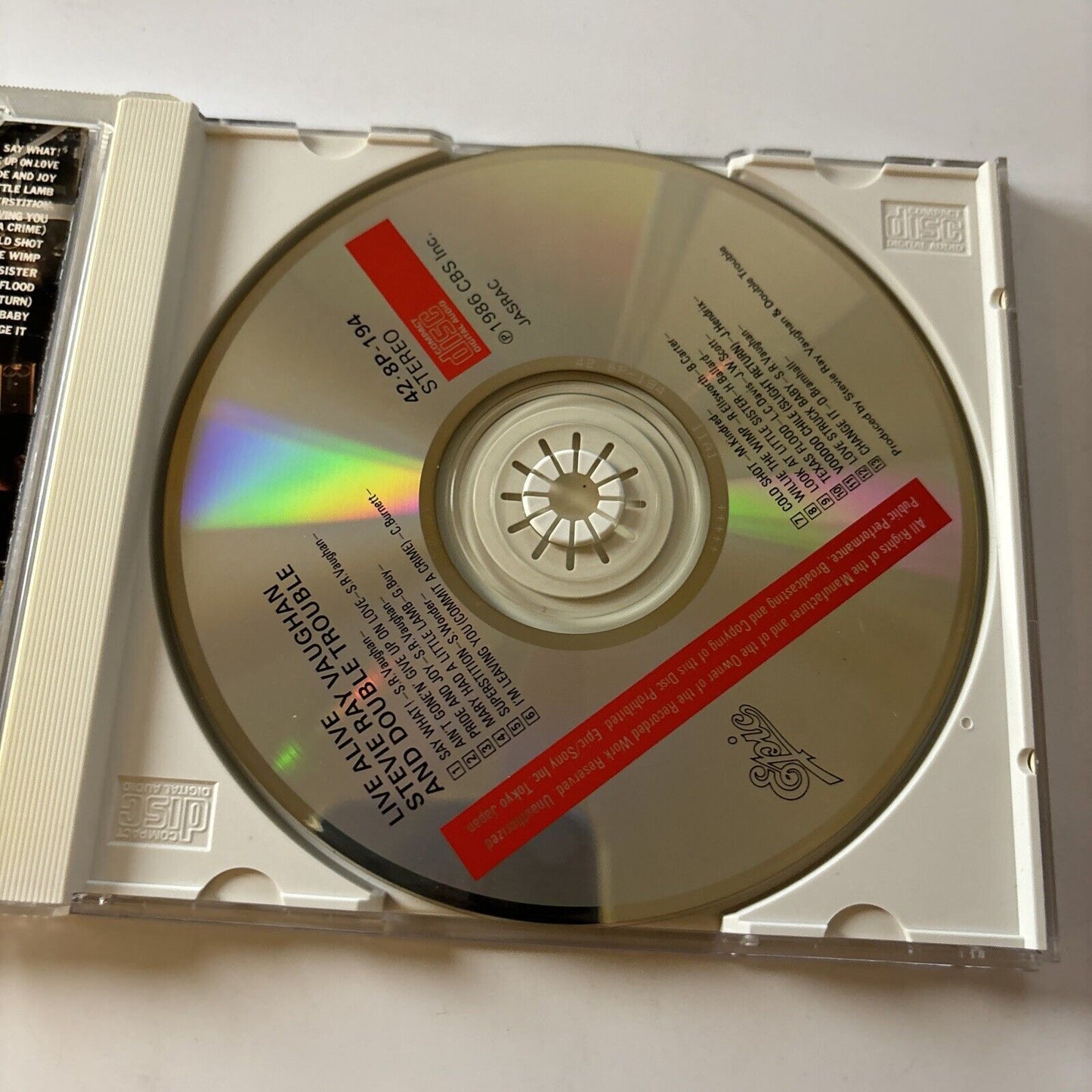 Stevie Ray Vaughan & Double Trouble - Live Alive (CD, 1986) 42-8p-194 Japan