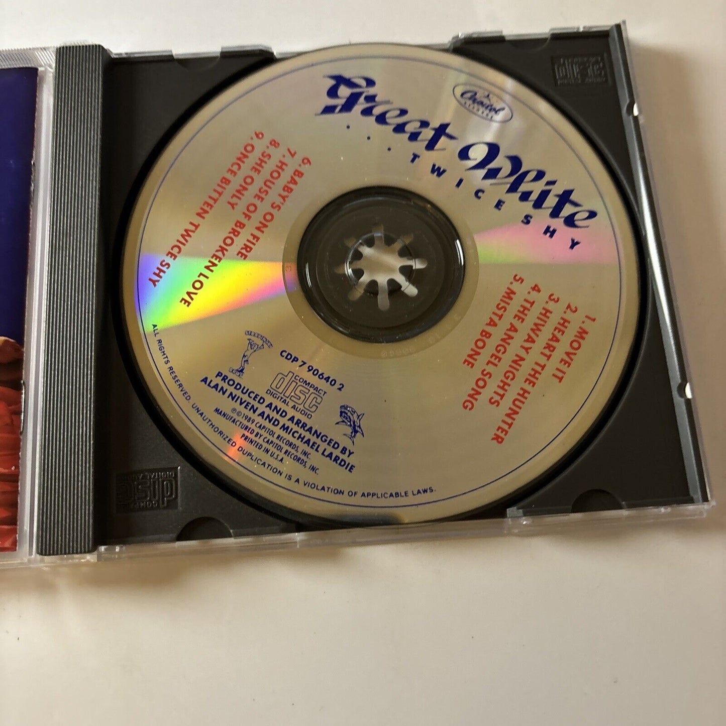 Great White - Twice Shy (CD, 1989) Cdp-7906402