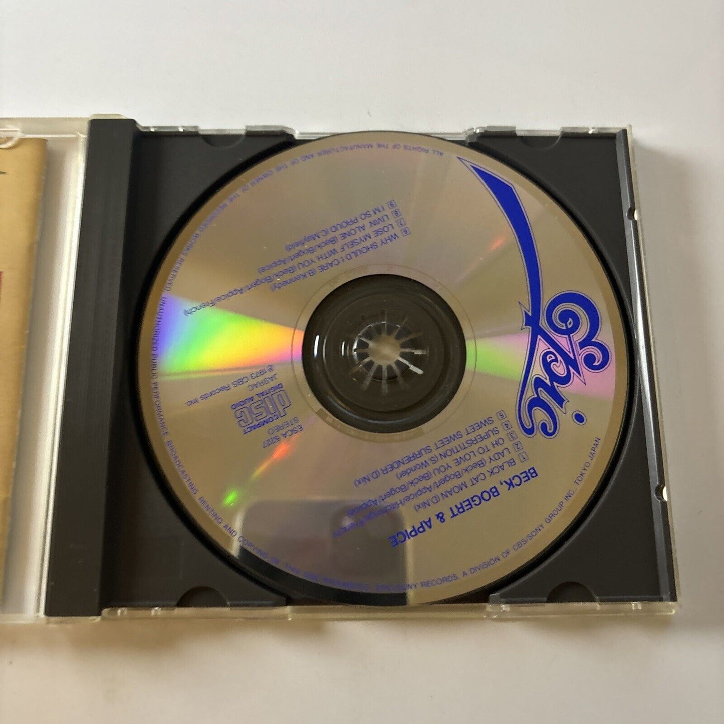 Jeff Beck, Tim Bogert, Carmine Appice (CD, 1973) Obi Japan Esca-5227