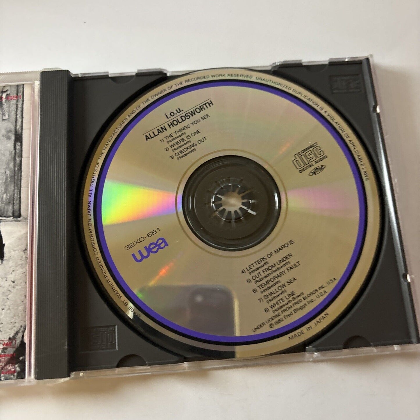 Allan Holdsworth - I.O.U (CD, 1982) Japan 32xd-681