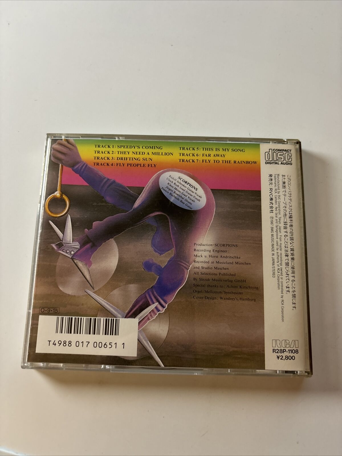Scorpions - Fly To The Rainbow (CD, 1987) Japan R28p-1108