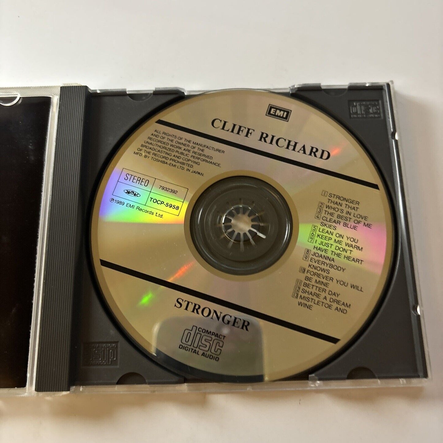 Cliff Richard - Stronger (CD, 1989) Tocp-5958 Japan