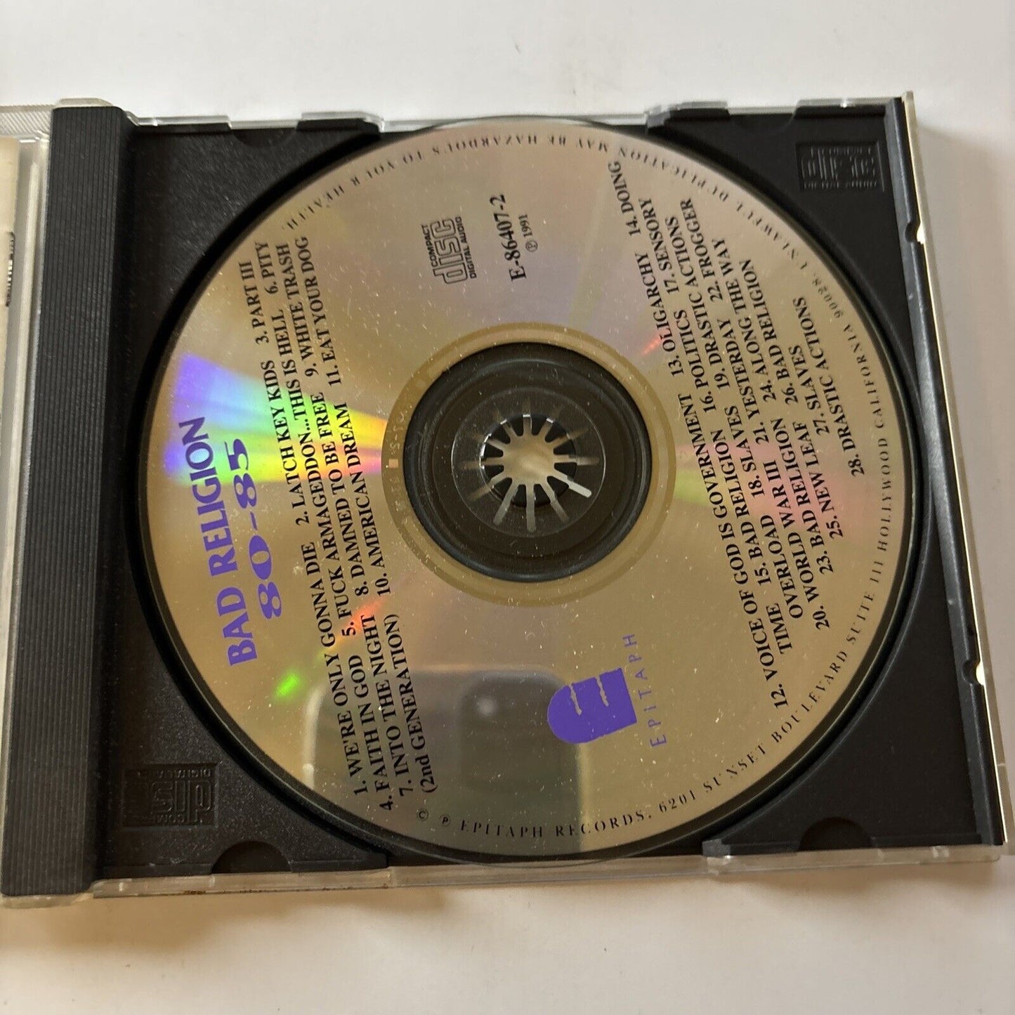 Bad Religion - 80-85 (CD, 1990) E-86406-2