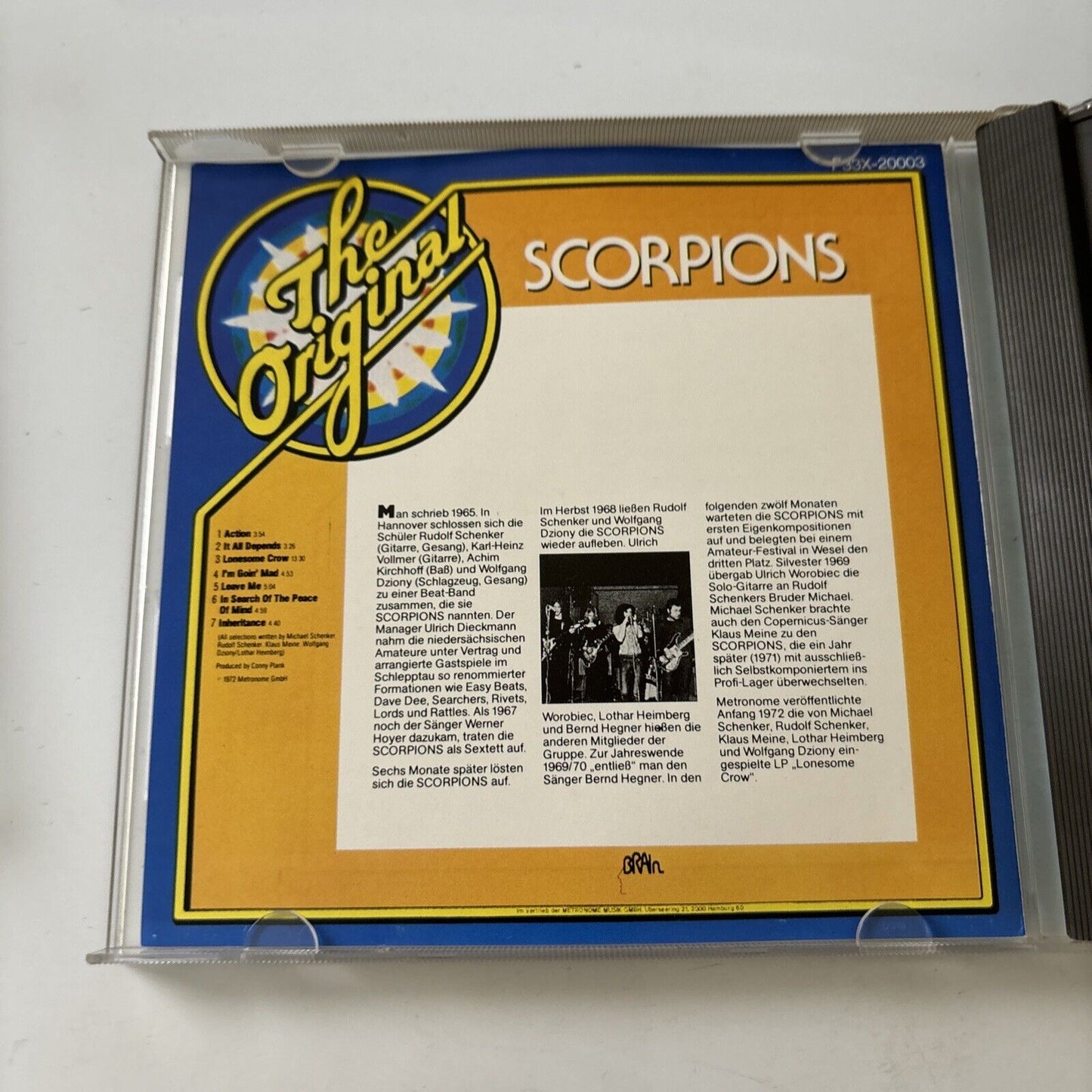 Scorpions - The Original Scorpions (CD, 1972) Japan P33x-20003