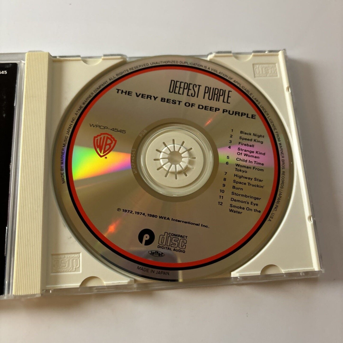 Deepest Purple: The Very Best Of Deep Purple (CD, 1980) Japan Wpcp-4545