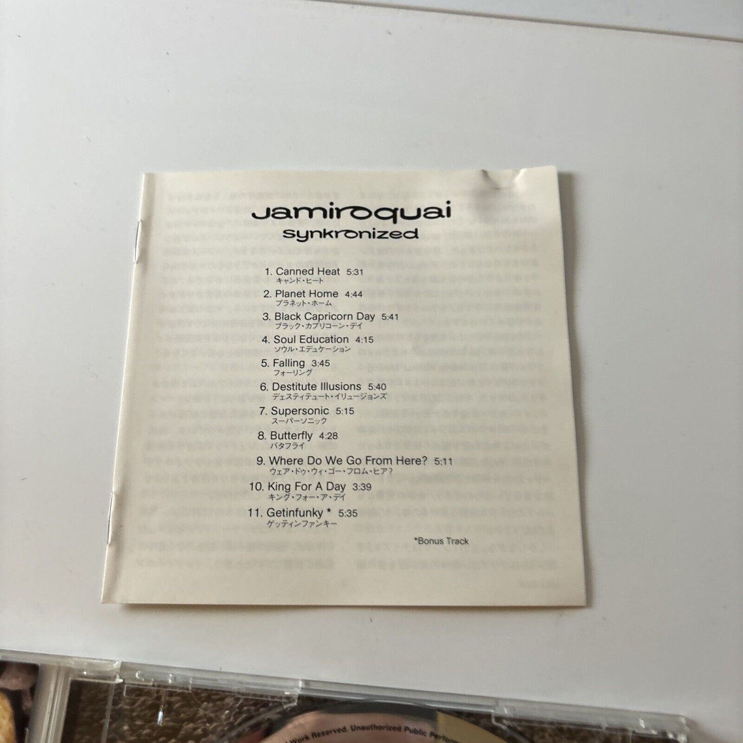 Jamiroquai - Synkronized (CD, 1999) Japan