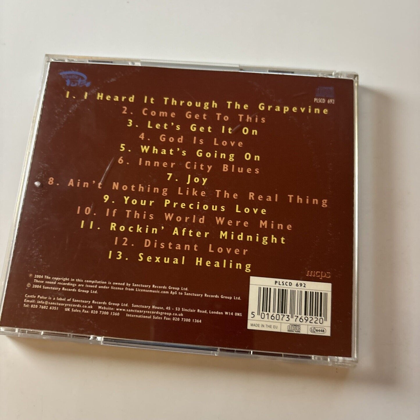 Marvin Gaye - Music Legends: Marvin Gaye in Concert (CD, 2004) Plscd-692
