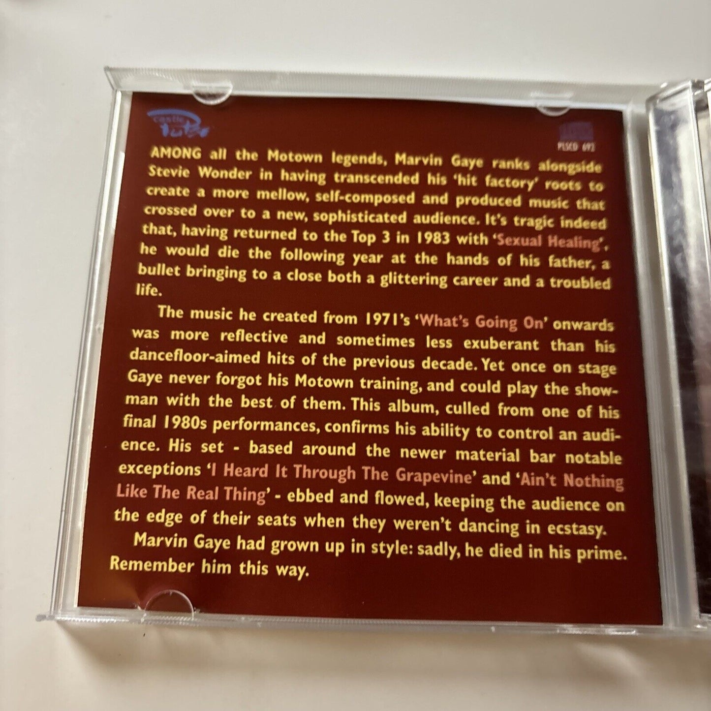 Marvin Gaye - Music Legends: Marvin Gaye in Concert (CD, 2004) Plscd-692
