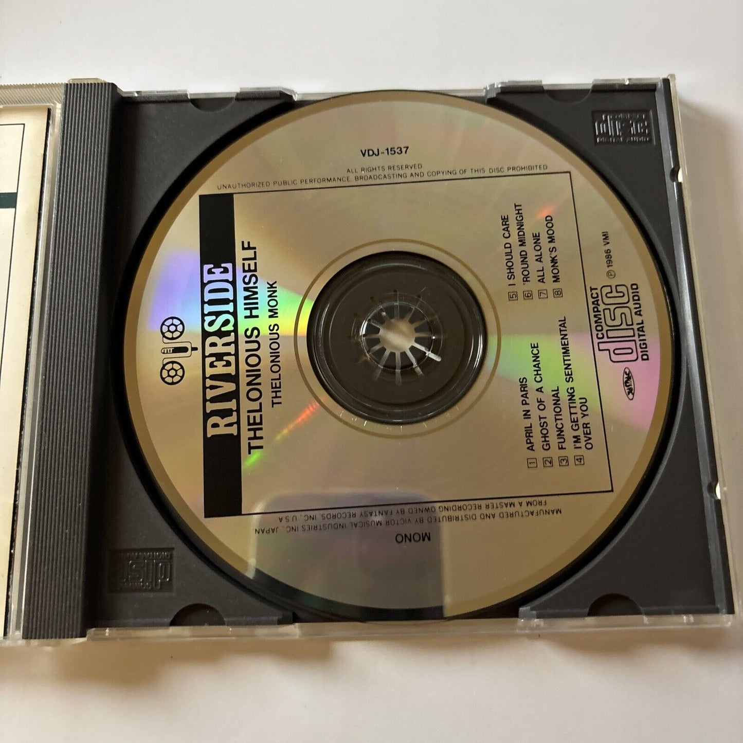Thelonious Monk - Thelonious Himself (CD, 1986) Japan Vdj-1537