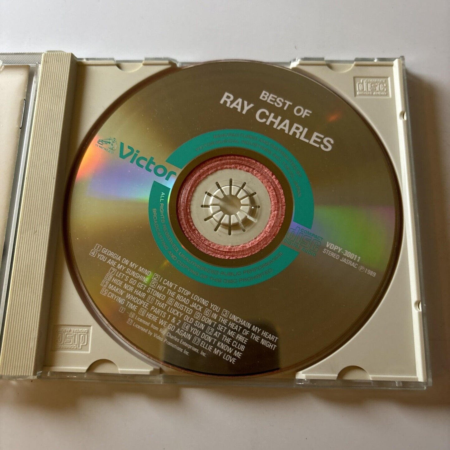Ray Charles - Best Of Ray Charles (CD, 1989) Japan Vdpy-30011