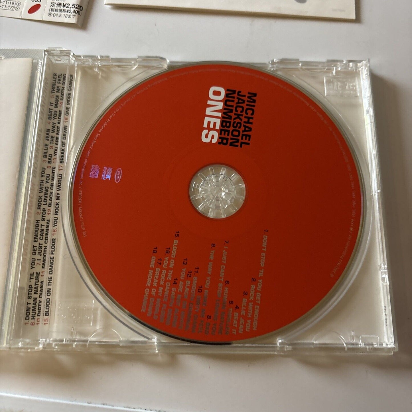 Michael Jackson - Number Ones (CD, 2003) Japan Obi Eicp-333
