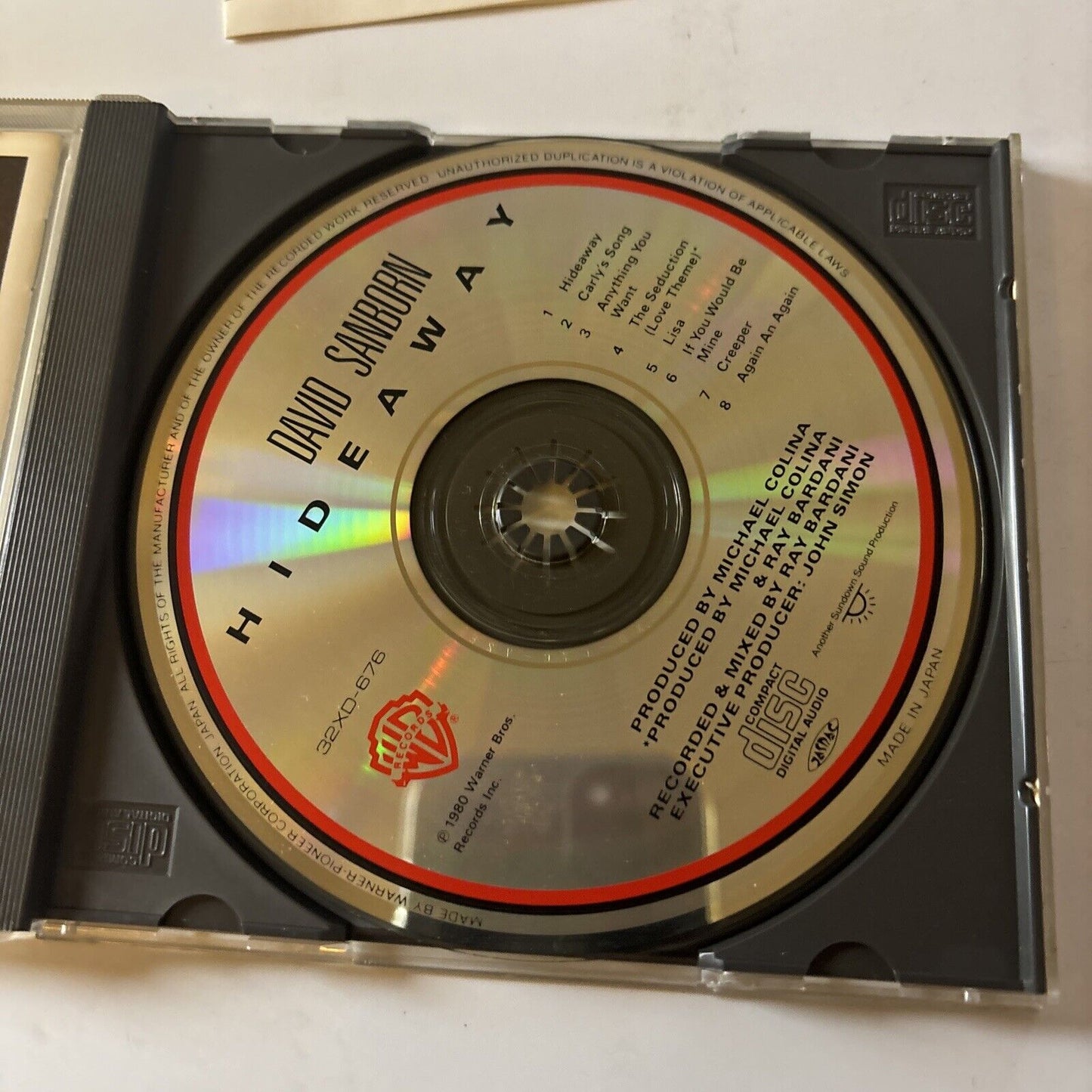 David Sanborn - Hideaway (CD, 2000) 32xd-676 Japan