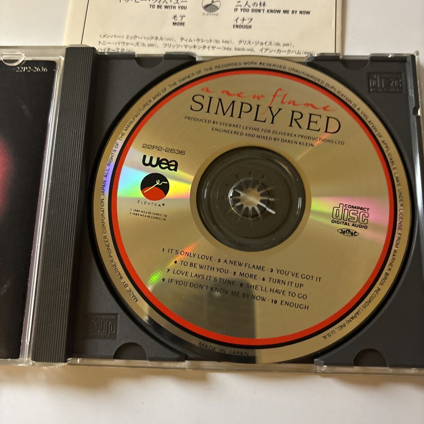 Simply Red - A New Flame (CD, 1989) Japan 22p2-2636