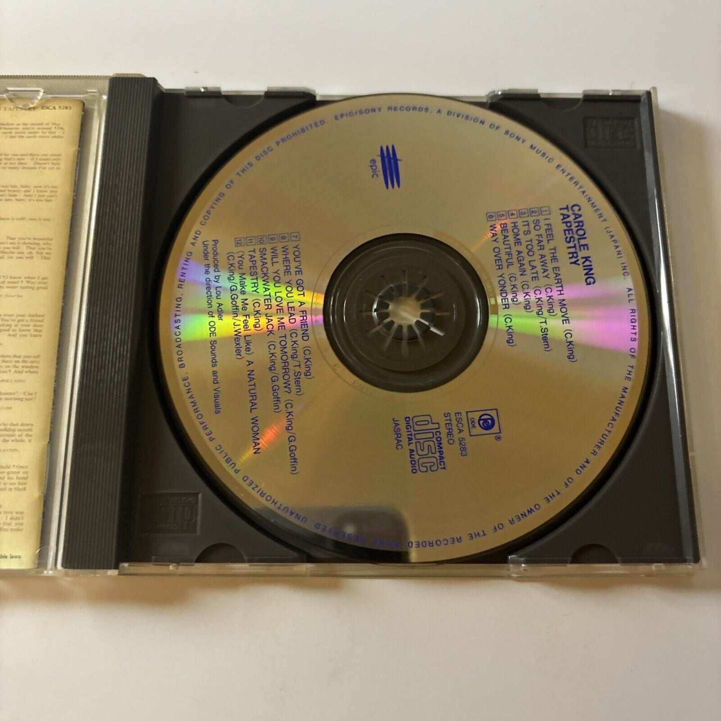 Carole King - Tapestry (CD, 1991) Japan Esca-5283
